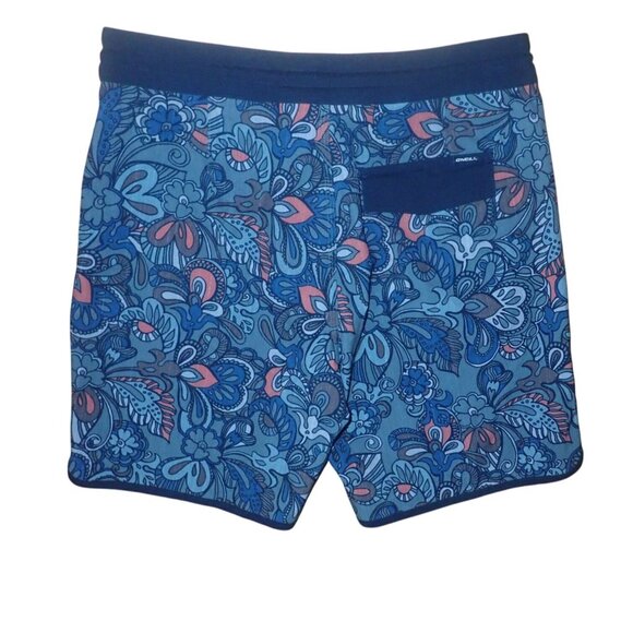 ONeill Mens Cruzer Hyperfreak Stretch Hybrid Boardshorts Blue Floral 30" - Picture 5 of 7